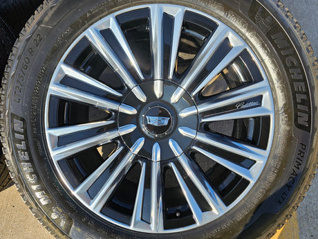 22" Cadillac Escalade IQ PLATINUM EV OEM wheels rims 2500 Hummer 2025 2026 NEW Texas Truck Tire