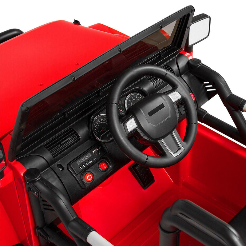 3-Speed Ride-On Truck Toy with Remote Control and LED Lights for Kids, 12V Durable Design