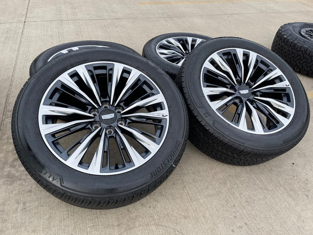 22" Cadillac Escalade V V600 Platinum OEM wheels rims 2023 2024 2025 2026 NEW Texas Truck Tire
