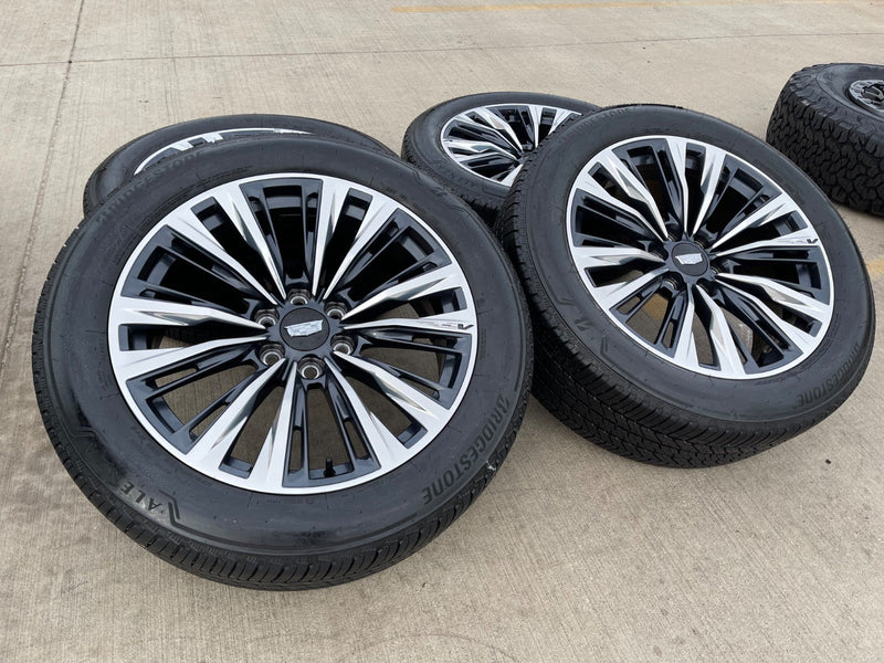 22" Cadillac Escalade V V600 Platinum OEM wheels rims 2023 2024 2025 2026 NEW Texas Truck Tire