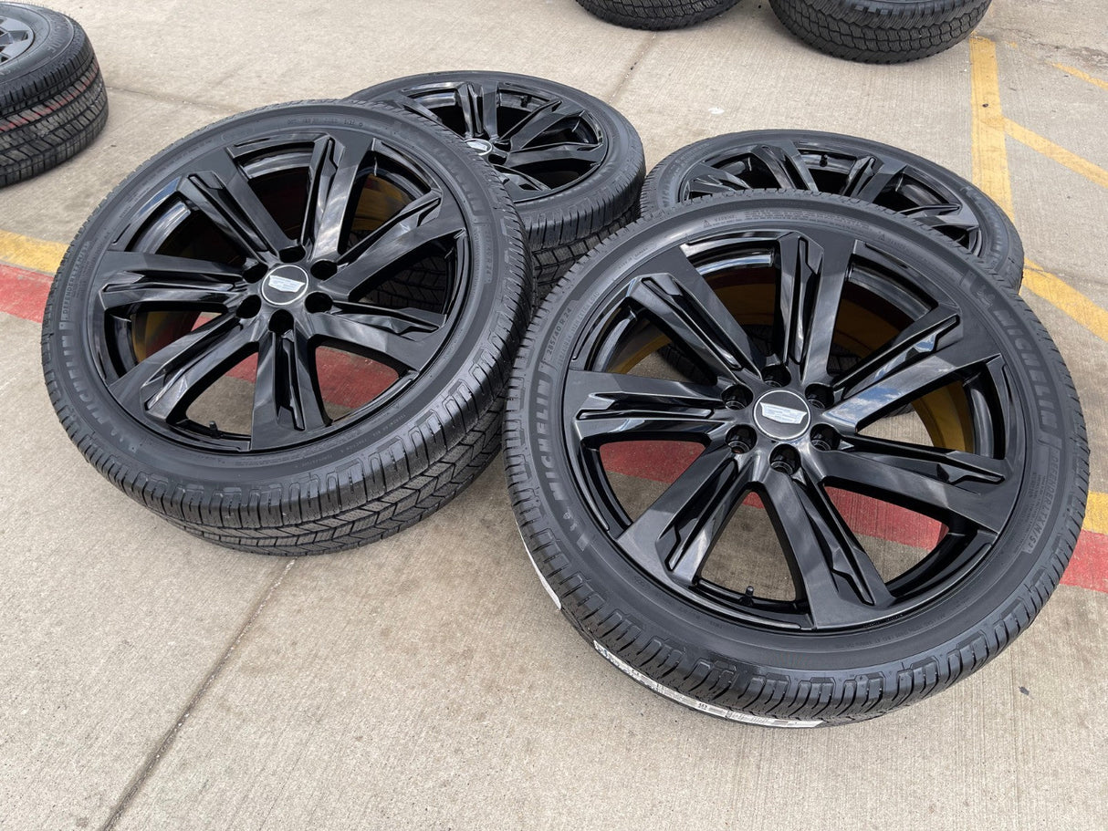 24" Cadillac Escalade V OEM wheels rims black tires 2024 2025 2026 NEW MICHELIN Texas Truck Tire