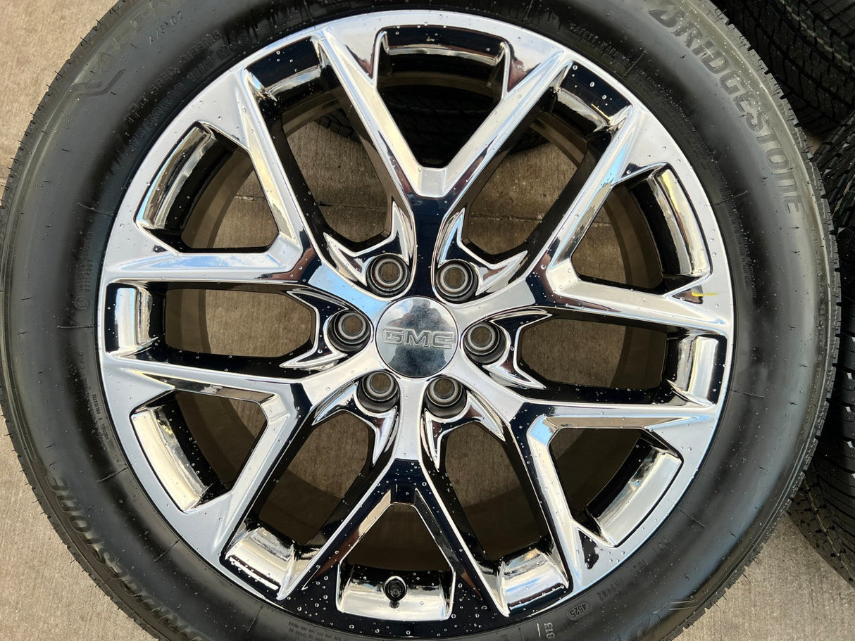 22" GMC Yukon Sierra DENALI OEM 14078 wheels rims CHROME 2023 2024 2025 2026 NEW Texas Truck Tire