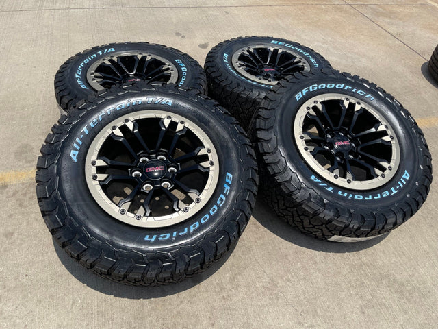 18" GMC Sierra Chevy Silverado OEM Beadlock wheels rims Canyon Colorado NEW BFG Texas Truck Tire