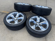 20" Dodge Charger Challenger Chrysler 300 OEM 2411 2424 wheels rims tires Texas Truck Tire