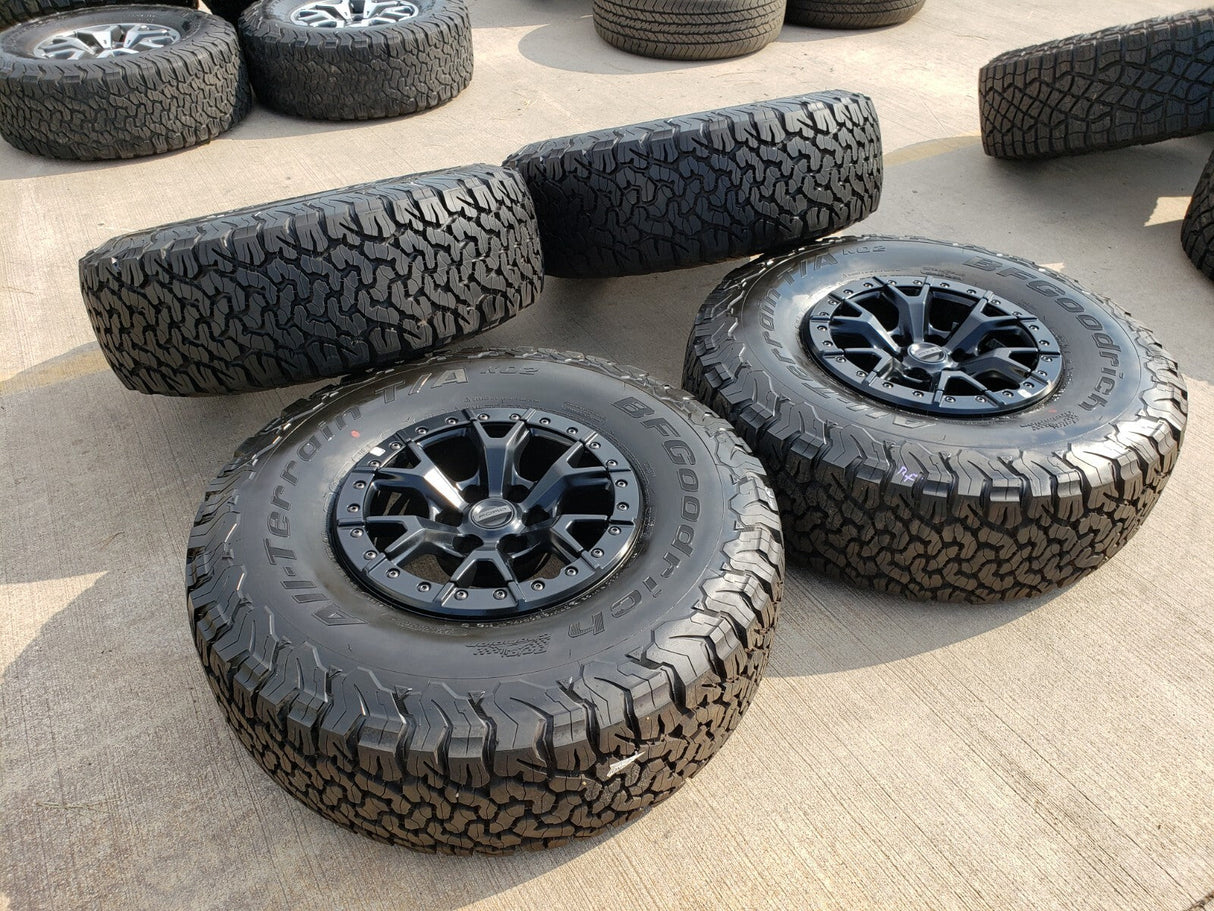 17" Ford F-150 Raptor R OEM BEADLOCK 10460 rims wheels 37" tires BFG NEW Texas Truck Tire