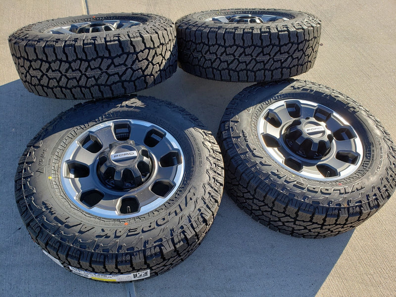 18" Ford F-250 F-350 OEM TREMOR rims wheels 10482 FALKEN A/T4 33" NEW Texas Truck Tire