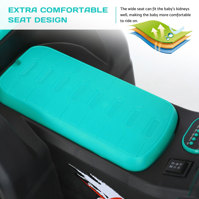 Electric ATV Ride-On Car with MP3 Player and LED Lights - 6V Battery Powered, 4-Wheeled Beach Cruiser