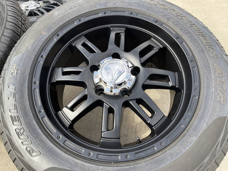 20" Toyota Tundra Sequoia T FORCE TSS TRD OEM black wheels rims 5x150 PIRELLI Texas Truck Tire