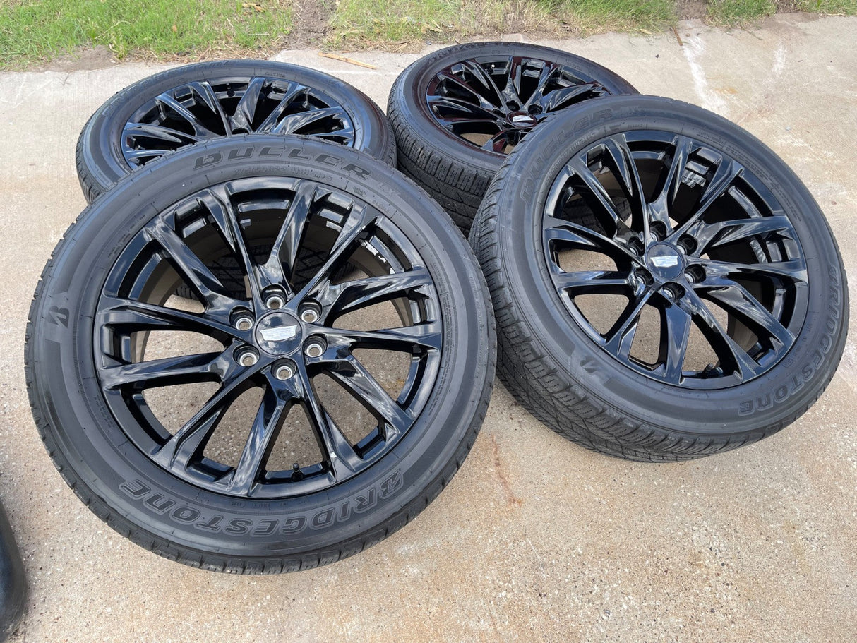22" GMC Yukon Sierra Escalade OEM 95027 4875 wheels rims BLACK 2024 2025 2026 Texas Truck Tire