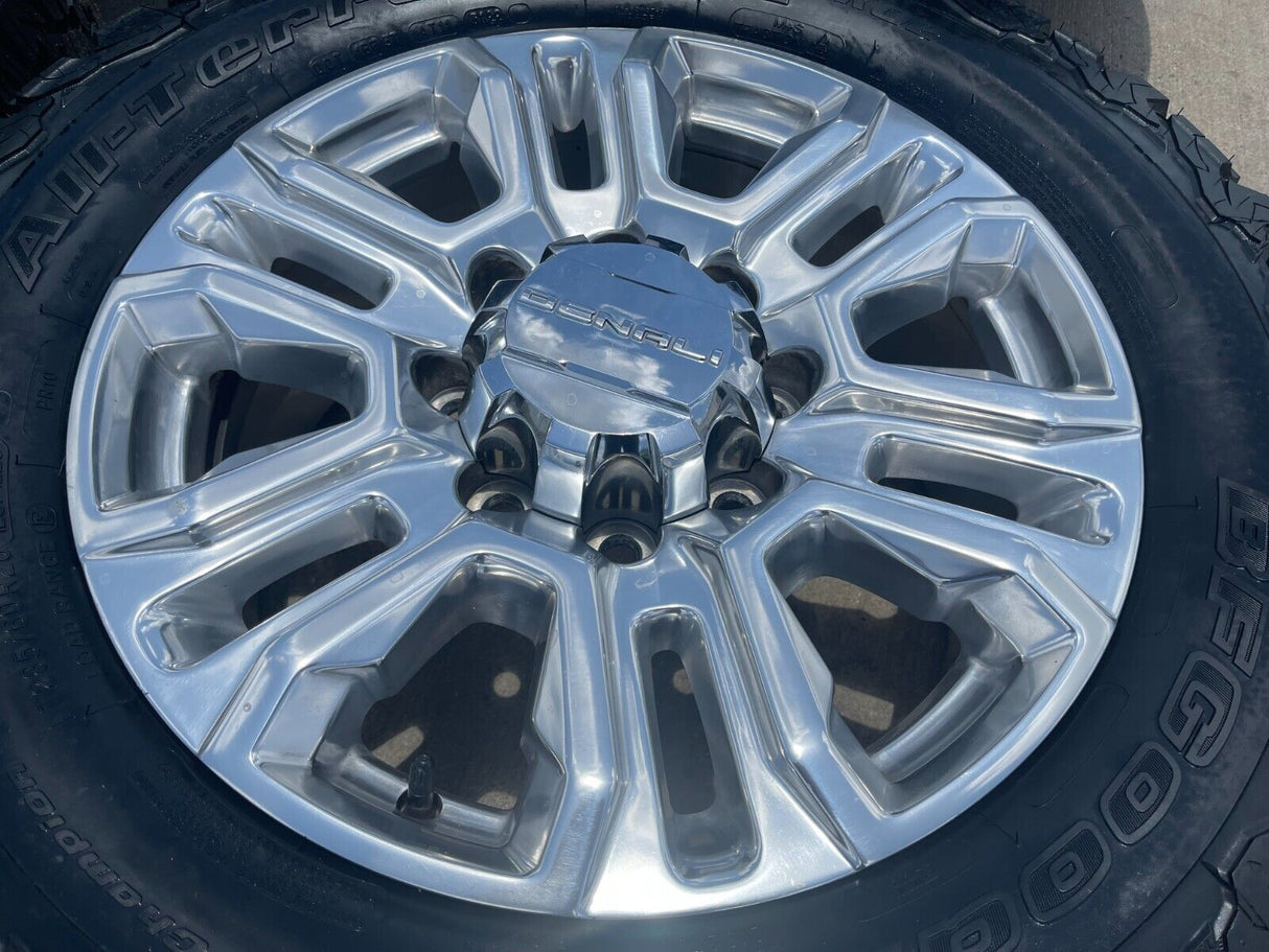 20" GMC Sierra Denali 2500 3500 OEM 5957 wheels rims 2024 2025 NEW BFG KO2 Texas Truck Tire