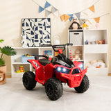 Electric 4-Wheeler Quad Car for Kids with MP3 Player and Lights - 12V Battery Powered