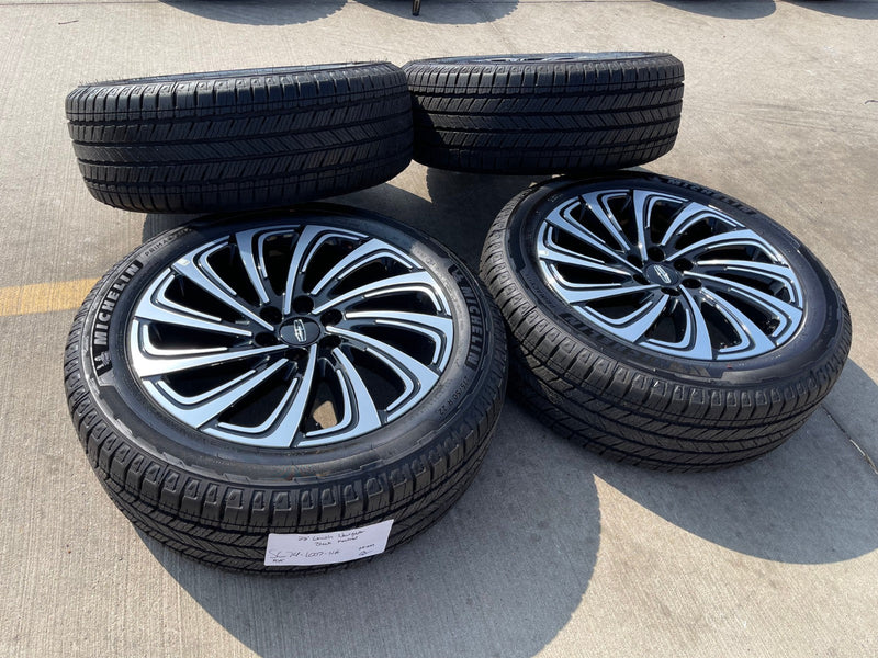 22" Lincoln Navigator OEM 10666 rims wheels BLACK LABEL 2025 2026 MICHELIN NEW Texas Truck Tire