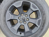 20" Dodge Ram 1500 OEM Laramie Black 2680 wheels rims 2024 2025 2026 BRIDGESTONE Texas Truck Tire