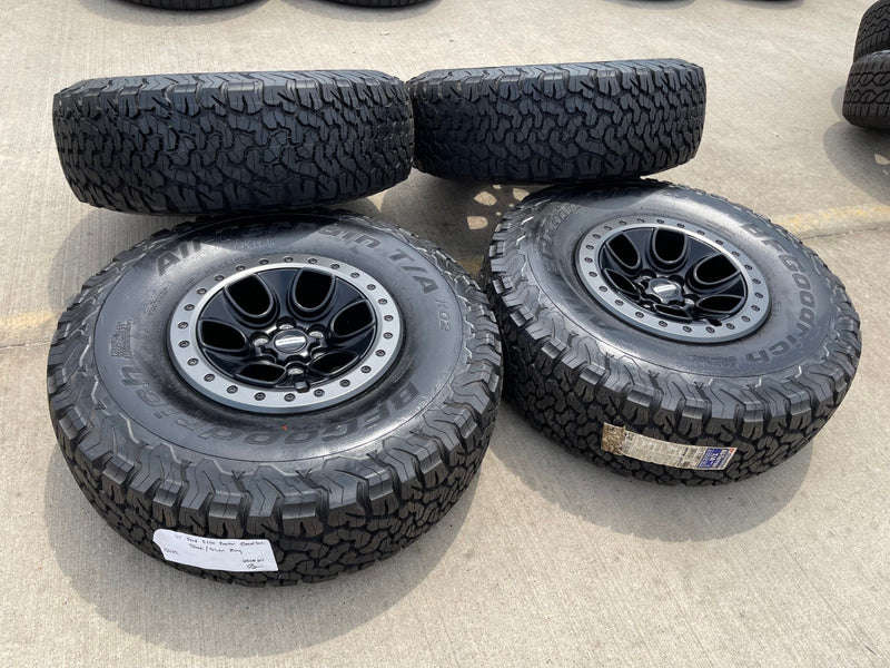 17" Ford F-150 Raptor OEM BEADLOCK rims wheels 10459 95210 BFG KO2 37" tires NEW Texas Truck Tire