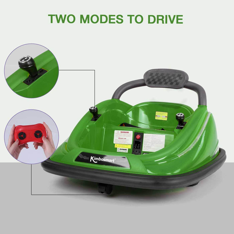 Kimbosmart Electric Bumper Car for Kids - Remote Controlled 360° Spin Ride-On