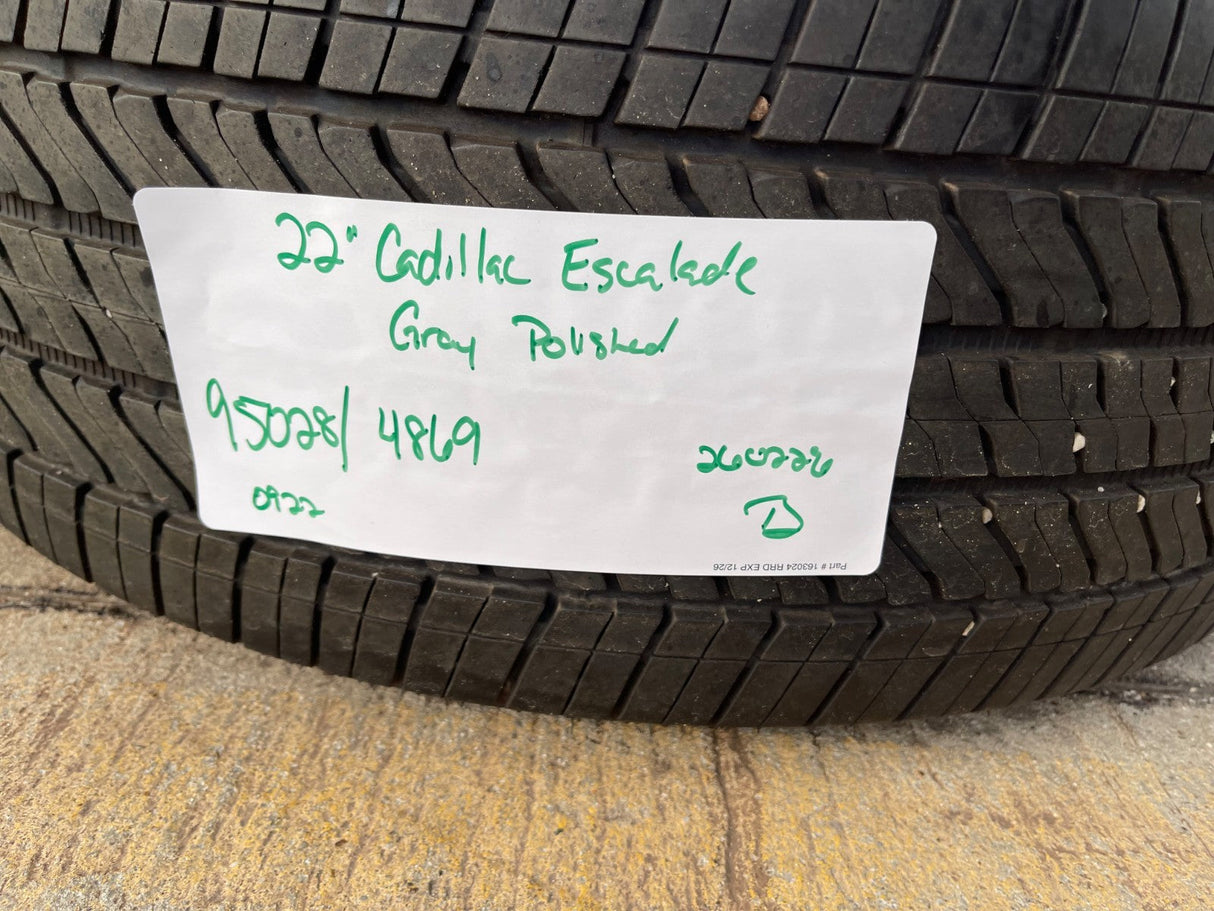 (1) 22" Cadillac Escalade OEM Platinum 4869 95028 wheel rim 2023 2024 2025 2026 Texas Truck Tire