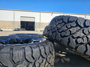 20" 20x9 Black Widow Chevy Silverado OEM GMC Sierra wheels rims 35" KENDA NEW Texas Truck Tire