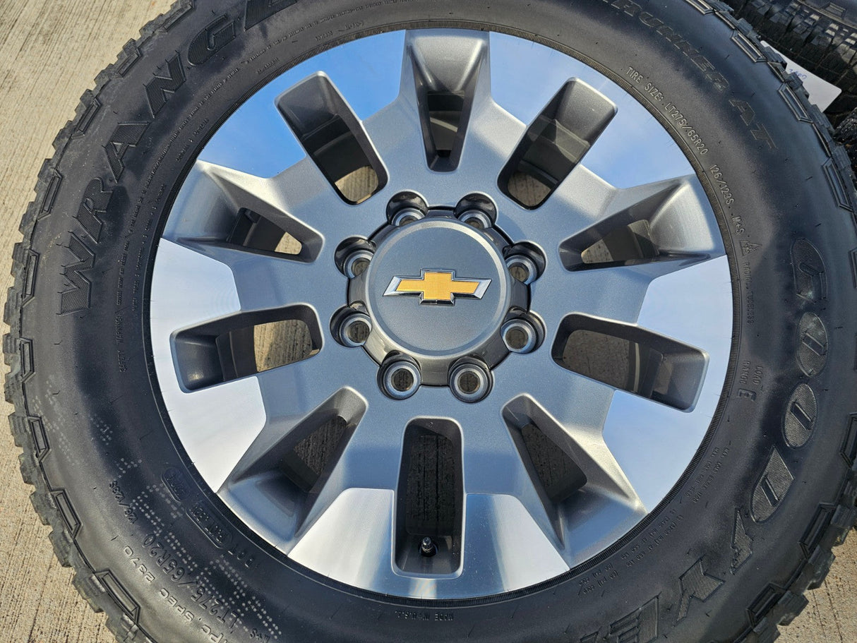 20" Chevy Silverado GMC Sierra AT4 2500 3500 OEM 5960 5947 wheels rims NEW Texas Truck Tire