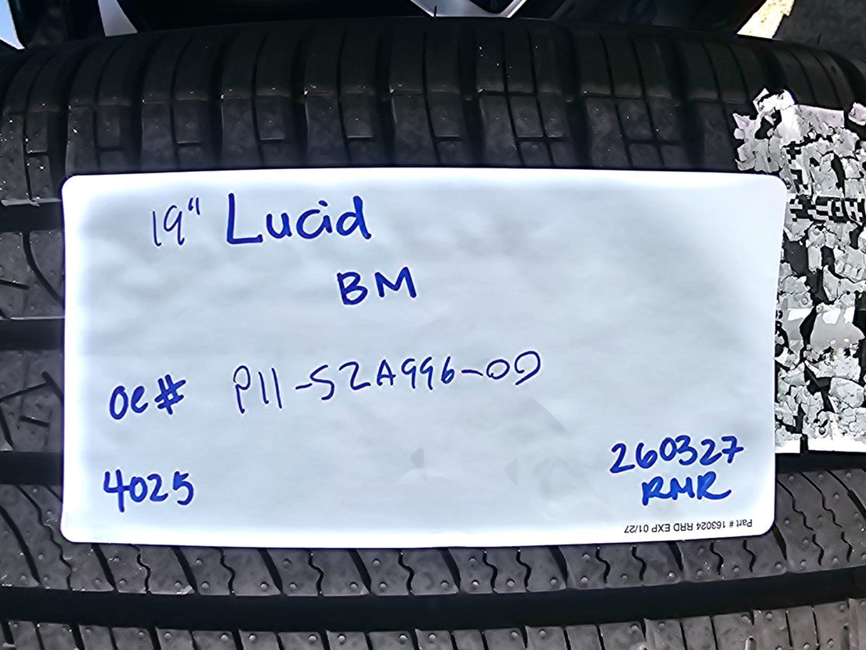19" Lucid Air OEM Grand Touring black wheels rims 2025 2026 2027 PIRELLI NEW Texas Truck Tire