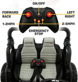 12V 2 Seater Children's Ride-On Jeep Truck - 2 High-Performance Motors, Illumination, Rubber Wheels + Remote Control