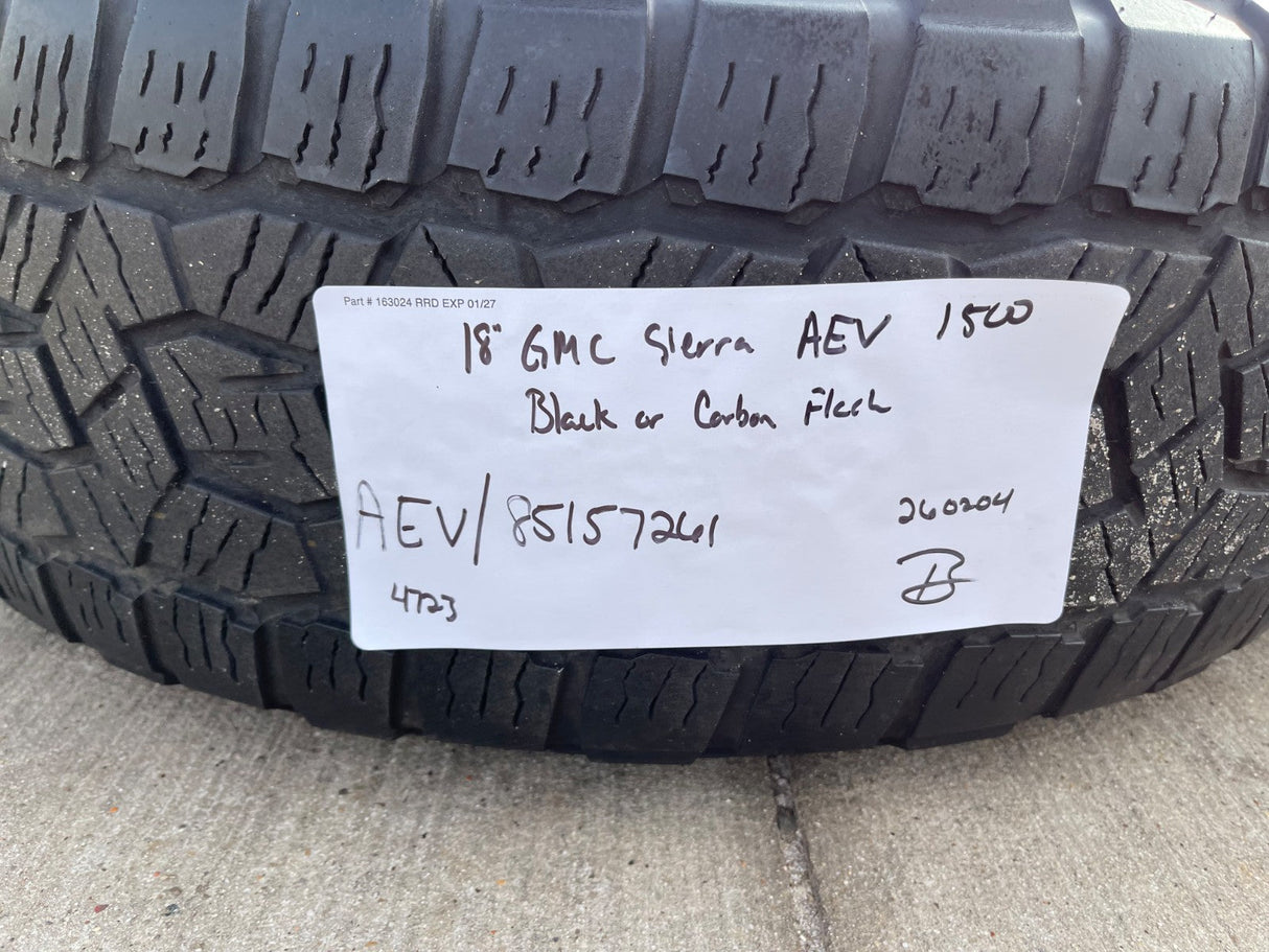 (5) 18" AEV SALTA GMC Sierra AT4X Chevy Silverado OEM rims wheels TOYO A/T3 Texas Truck Tire
