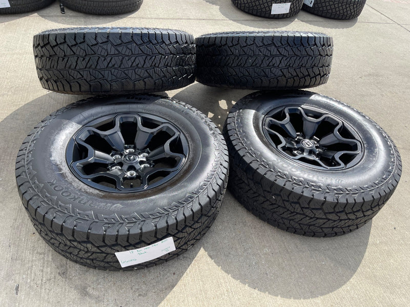 18" Dodge Ram 1500 TRX RHO Black OEM 66002 wheels rims HANKOOK A/T2 35" Texas Truck Tire