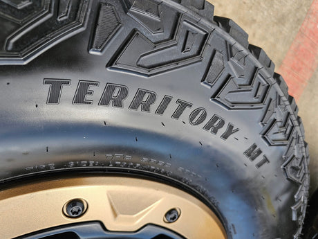 18" Dodge Ram 1500 TRX Beadlock OEM bronze RHO wheels rims 2735 tires 35" NEW Texas Truck Tire