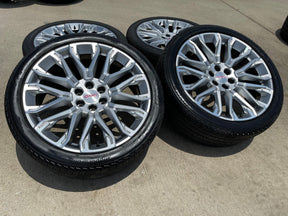 24" GMC Yukon Sierra DENALI OEM wheels rims tires 2022 2023 2024 2025 2026 NEW Texas Truck Tire