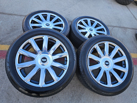 22" Cadillac Escalade Platinum OEM 95078 wheels rims 2023 2024 2025 2026 Texas Truck Tire