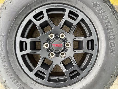 17" Toyota Tacoma 4Runner OEM wheels rims black TRD FJ HANKOOK A/T2 NEW Texas Truck Tire