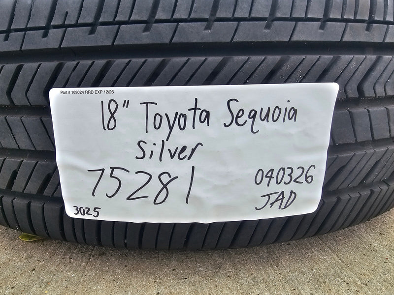 18" Toyota Tundra Sequoia OEM wheels rims 75281 LX600 2024 2025 2026 YOKOHAMA Texas Truck Tire