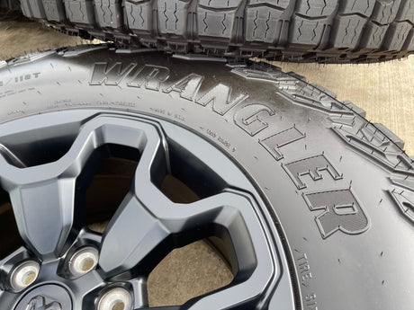 18" Dodge Ram 1500 TRX RHO Black OEM 66002 wheels rims TERRITORY A/T 35" NEW Texas Truck Tire