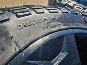 20" 20x9 Black Widow Chevy Silverado OEM GMC Sierra wheels rims 35" KENDA NEW Texas Truck Tire