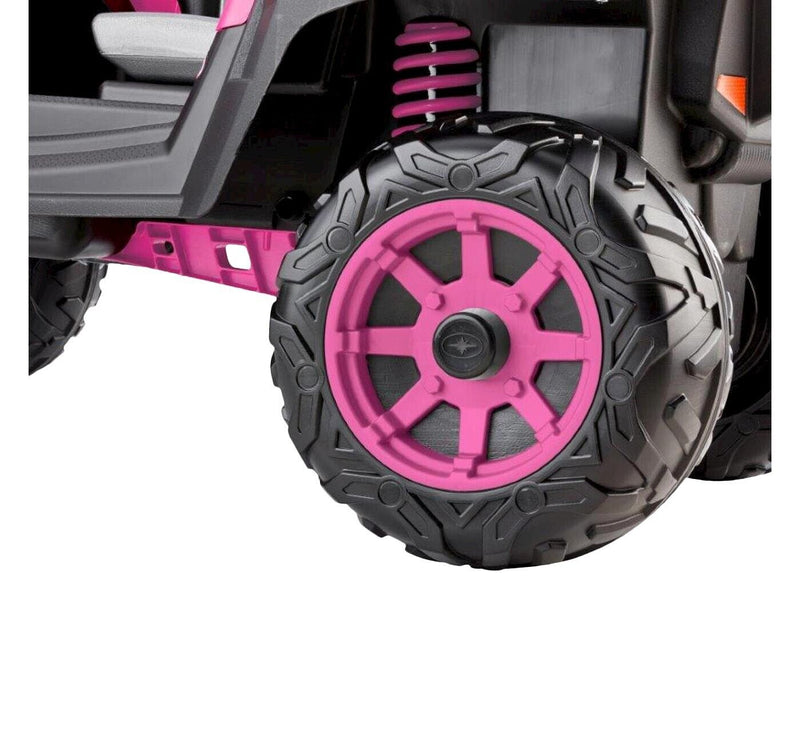 Peg Perego 12V Polaris RZR 900 Electric Ride-On Vehicle in Pink - Accommodates 2 Kids