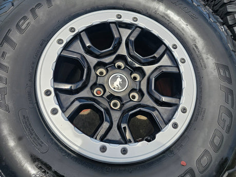 17" Ford Bronco SASQUATCH wheels rims BEADLOCK 10388 Ranger BFG KO2 A/T 37" NEW Texas Truck Tire