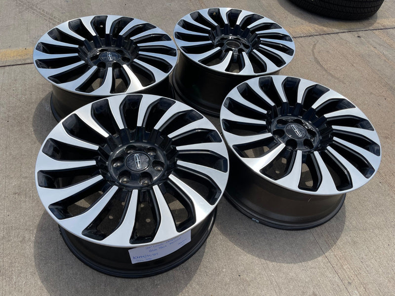 22" Lincoln Navigator OEM rims wheels 10499 95383 Black Label 2023 2024 2025 Texas Truck Tire