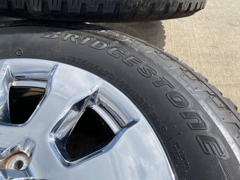 20" Ford F-250 King Ranch Lariat OEM 10100 rims wheels CHROME BRIDGESTONE Texas Truck Tire