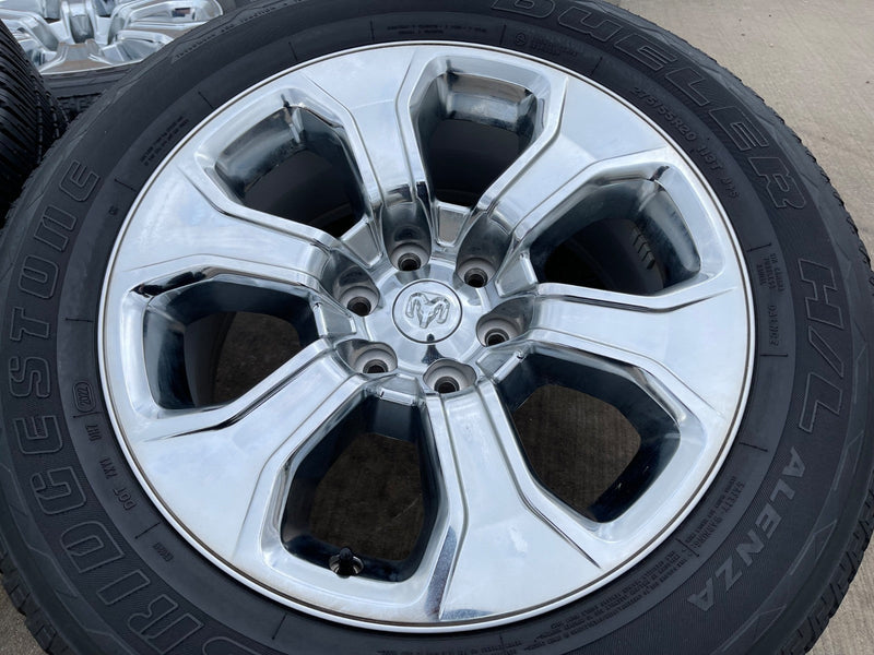 20" Dodge Ram 1500 OEM Laramie CHROME 2679 wheels rims 2022 2023 2024 2025 2026 Texas Truck Tire