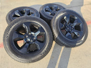 20" Ram 1500 OEM LIMITED Laramie wheels rims black 2675 2722 CONTINENTAL Texas Truck Tire