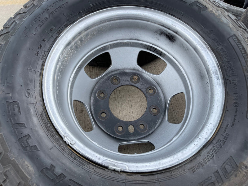 17" Dodge Ram 3500 Dually Laramie 8x200 wheels rims 2703 2704 OEM tires COOPER Texas Truck Tire