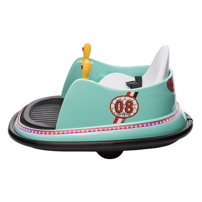 6V Kids Ride-On Bumper Car with Remote Control, 360° Spin and Flashing Lights for Toddlers