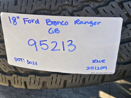 18" Ford Bronco wheels rims tires black 95213 Ranger 2023 2024 2025 2026 Texas Truck Tire