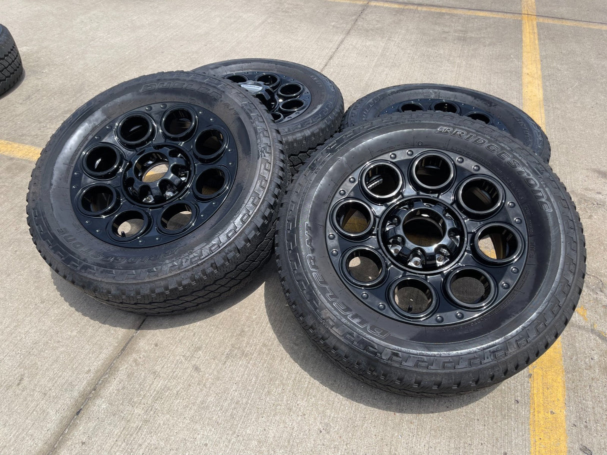 20" Ford F-250 F-350 OEM black TREMOR wheels rims 10299 10484 tires Texas Truck Tire