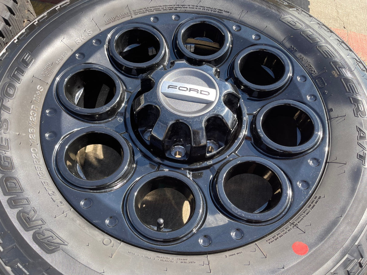 20" Ford F-250 F-350 OEM black Lariat 10299 10484 wheels rims 2024 2025 2026 NEW Texas Truck Tire