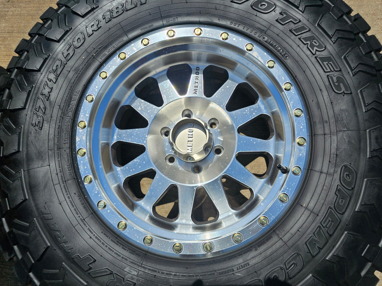 18x9 18" Method MR302 wheels rims Chevy RAM 1500 Tacoma 6x139 6x135 TOYO 37" Texas Truck Tire