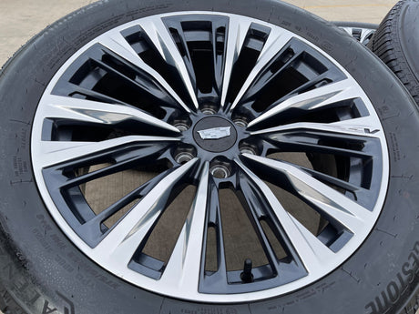 22" Cadillac Escalade V V600 Platinum OEM wheels rims 2023 2024 2025 2026 NEW Texas Truck Tire