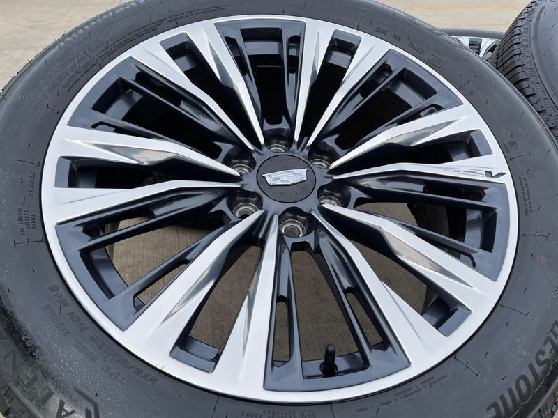 22" Cadillac Escalade V V600 Platinum OEM wheels rims 2023 2024 2025 2026 NEW Texas Truck Tire