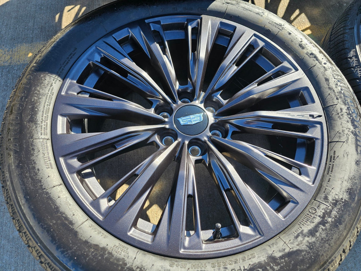 22" Cadillac Escalade V V600 Platinum OEM ORIGINAL wheels rims 2024 2025 2026 Texas Truck Tire
