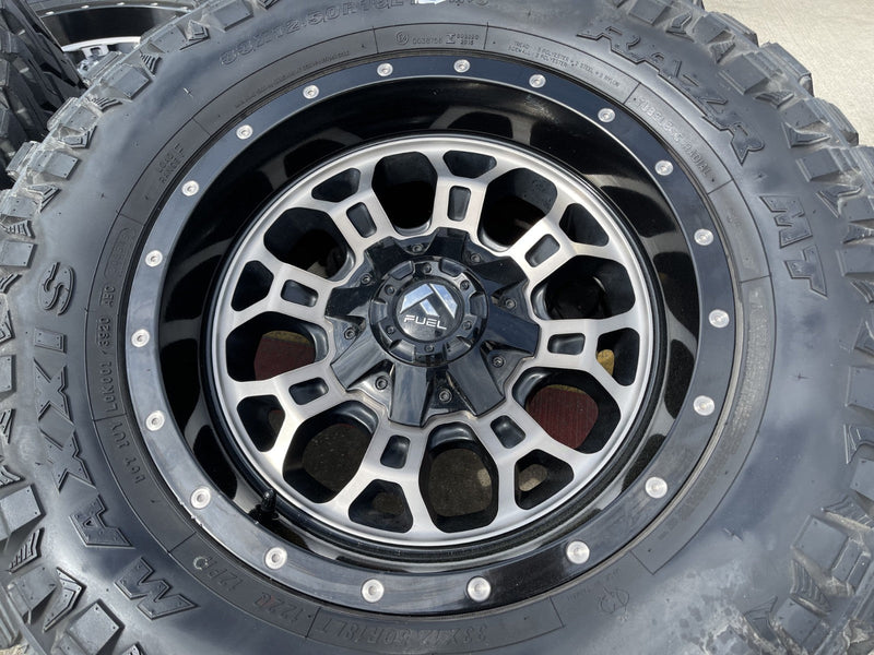 18" 18x9 Fuel Crush D561 Jeep Wrangler wheels rims 5x114.3 5x4.5 5x5 5x127 35" Texas Truck Tire