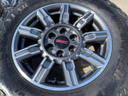 18" GMC Sierra AT4X Chevy Silverado OEM 14131 wheels rims 2024 2025 2026 Texas Truck Tire